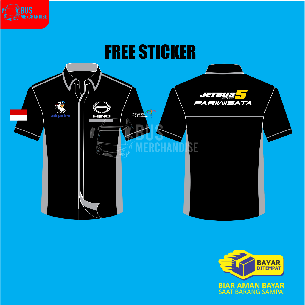 Kemeja Baju Bus Bis Mania Bismania Jetbus 3 Pariwisata Hino Adi Putro