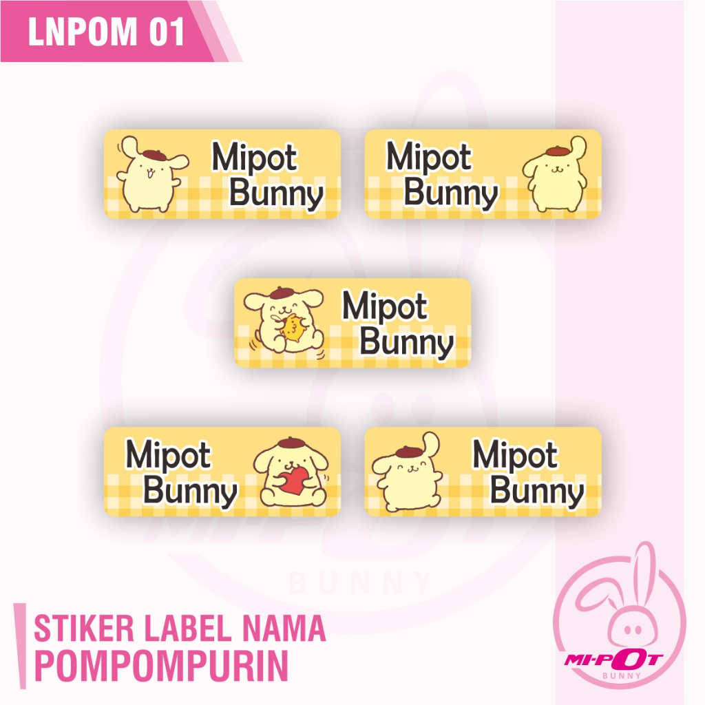 

STIKER LABEL NAMA - POMPOMPURIN 01