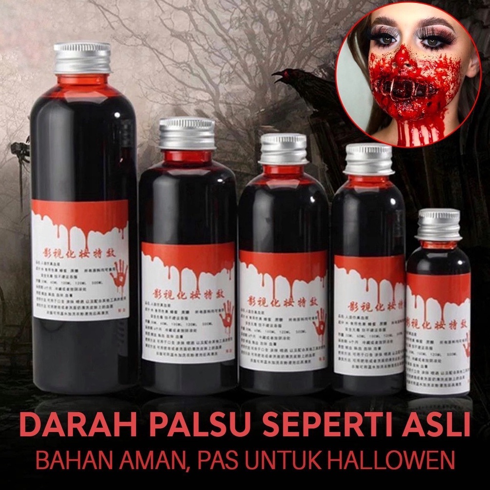 FANTASTIS Darah Palsu Halloween mainan prank murah aman untuk film fake blood cosplay make up luka p