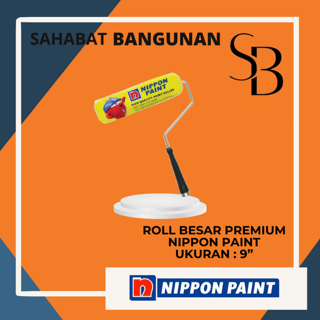 Rol Cat Nippon Paint 9" Roller premium roll cat nippon paint 9" roll besar premium nippon paint