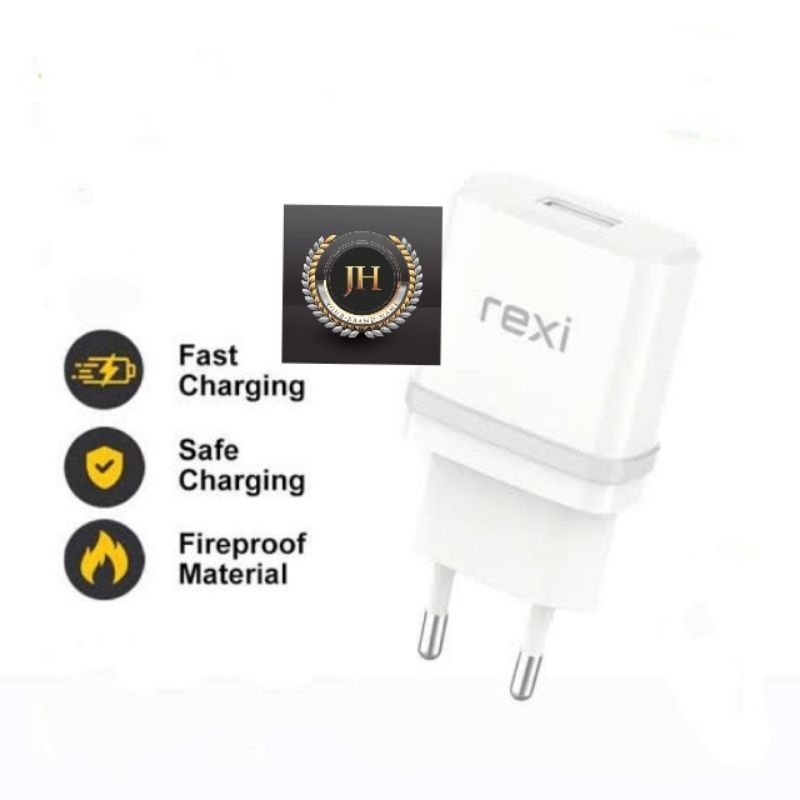kepala cas batok cas adapter fast charger safe charging merek rexi untuk segala jenis tipe hp samsun
