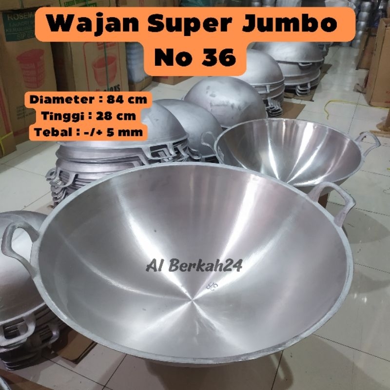 Wajan Super Jumbo Cap Bintang Satu Kuali Katel jumbo Besar Alumunium wajan kancah barbar jumbo Tebal