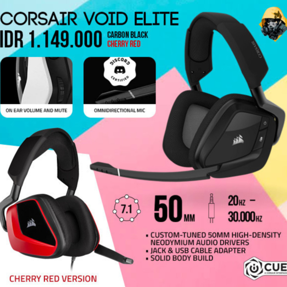 Corsair Void Elite Surround Premium with 7.1 Surround Sound Headset
