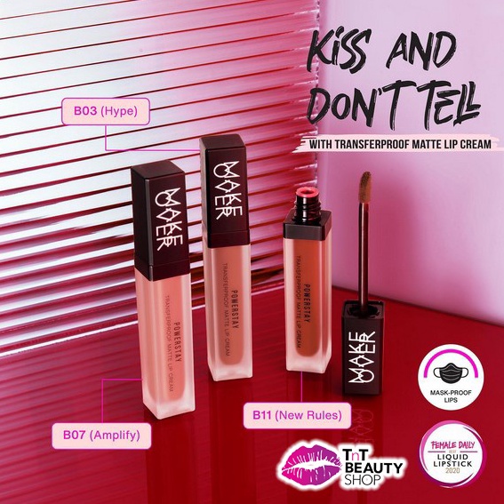 SPONTAN MAKE OVER Powerstay Transferproof Matte Lip Cream  MakeOver Powerstay Transferproof Matte Li