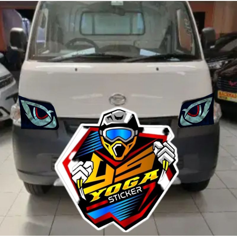stiker lampu depan mata elang pickup grand max