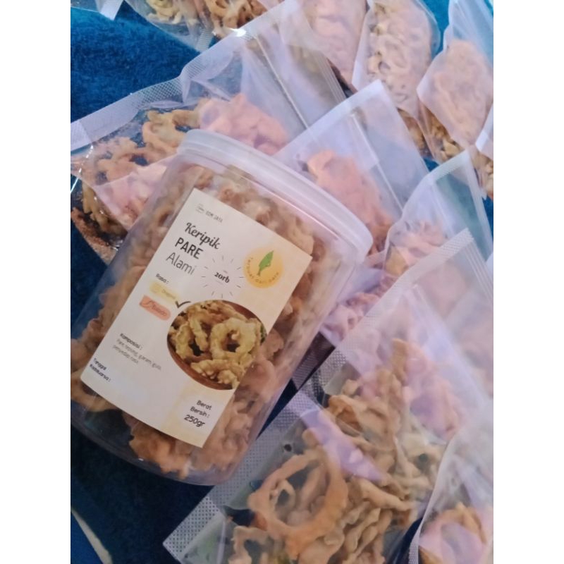 

keripik pare alami, makana rendah gula