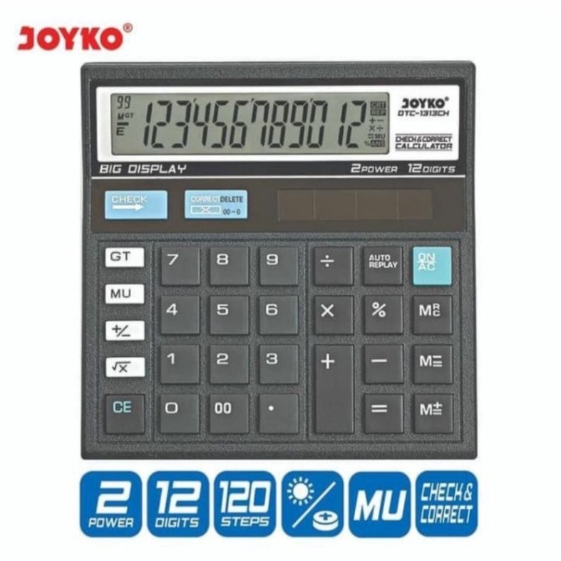 

KILAT JOYKO DTC1313CH Check Correct Calculator Kalkulator Bisa Cek Ulang