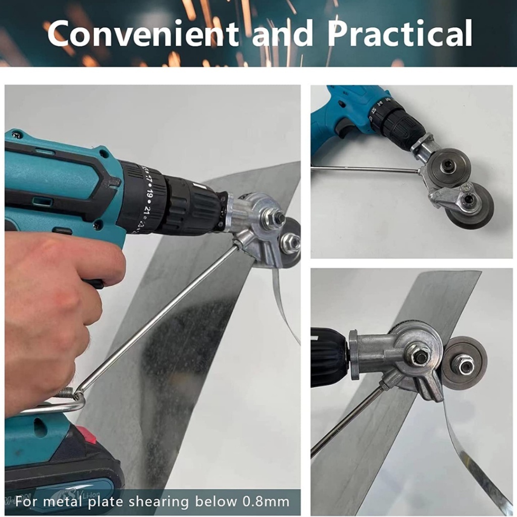 Adapter Bor Ke Gergaji Potong Seng Plat Metal Kepala Ganda multifungsi