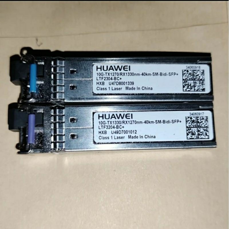 SFP+ BIDI HUAWEI 10G 40km Single Core Singlemode sepasang
