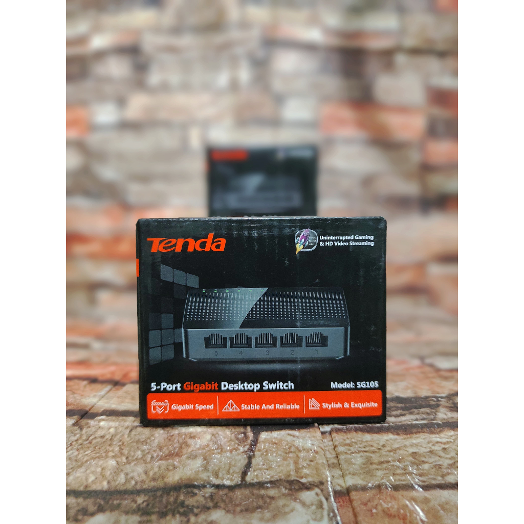 Tenda Switch Hub 5 Port SG105 Gigabit Desktop Ethernet Switch 5Port
