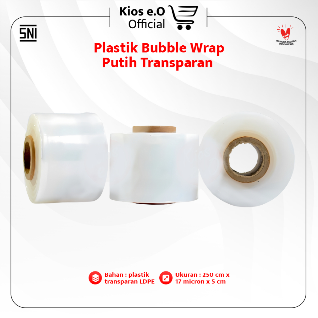 

Plastik Wrap Putih Transparan Pembungkus Pelindung Benturan Ukuran 5x250cm Kualitas Terbaik