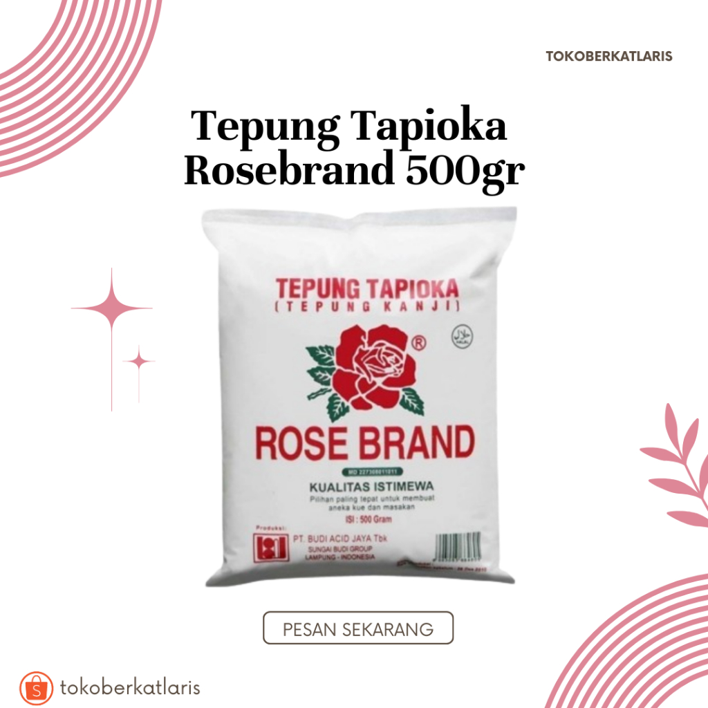 

Tepung Tapioka Kanji Rose brand Rosebrand 500gr