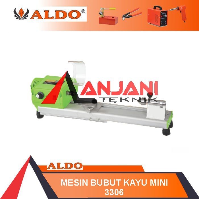 ALDO 3306 MESIN BUBUT MINI PAHAT UKIR ROTARY KAYU BEADS WOOD LATHE