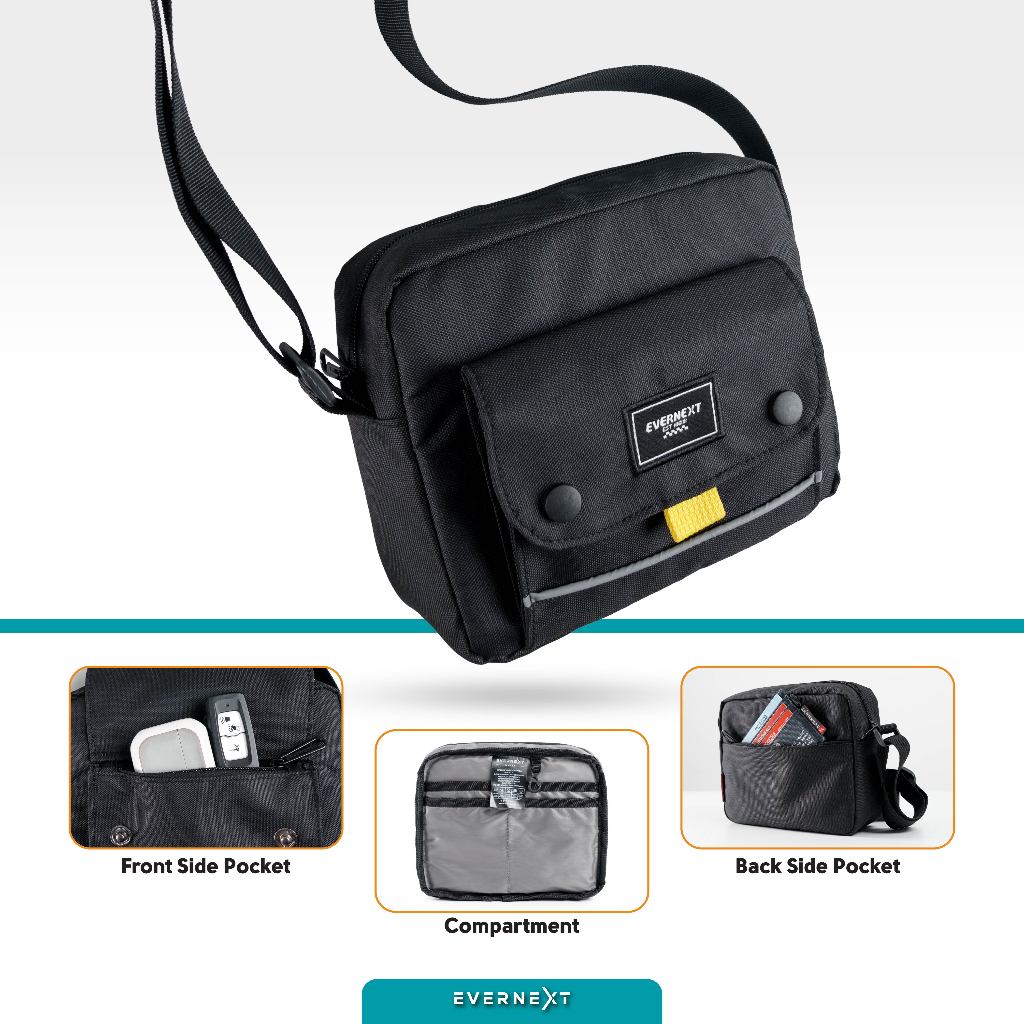 premium evernext - tas selempang pria sling bag pria tas slempang mini cowok tas selempang bahu