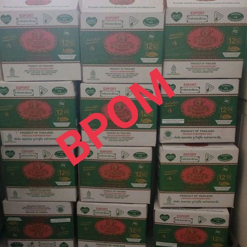 

Chatramue green tea 200 gram teh hijau thailand bpom 1 dus isi 12