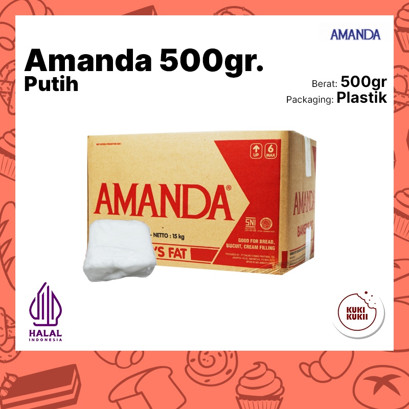 

Amanda Margarin Putih Mentega Putih Baker's Fat Repack 1kg / 500gr