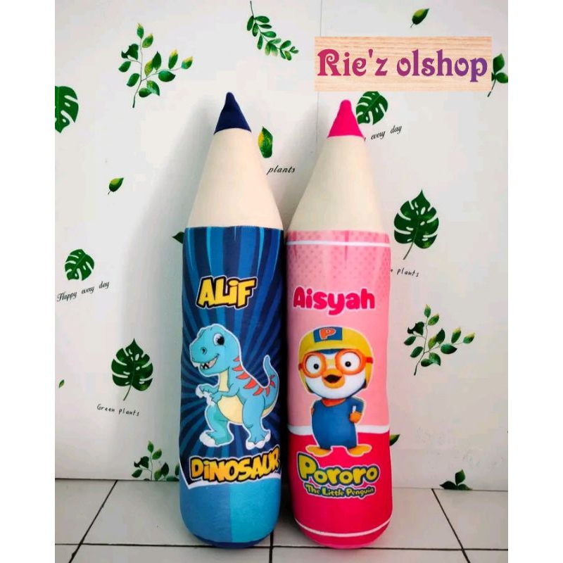 GULING PENSIL KARAKTER FULL PRINTING (FREE UKIR NAMA) / GULING KARAKTER / GULING CUSTOM NAMA / GULIN