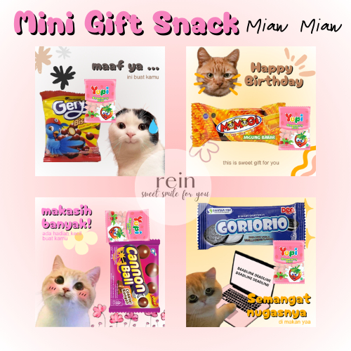 

[PAKET EKONOMIS] - Edisi Kucing Kawai Lucu Miaw Miaw - Mini Gift Snack - Snack Gift Booster - Freebies Snack - Mini Hampers