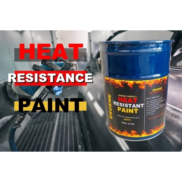 Heat Resistant Paint 600-20 Liter-Hi-Temp-Cat Tahan Panas 600 derajat celsius-hitam mengkilap-silver