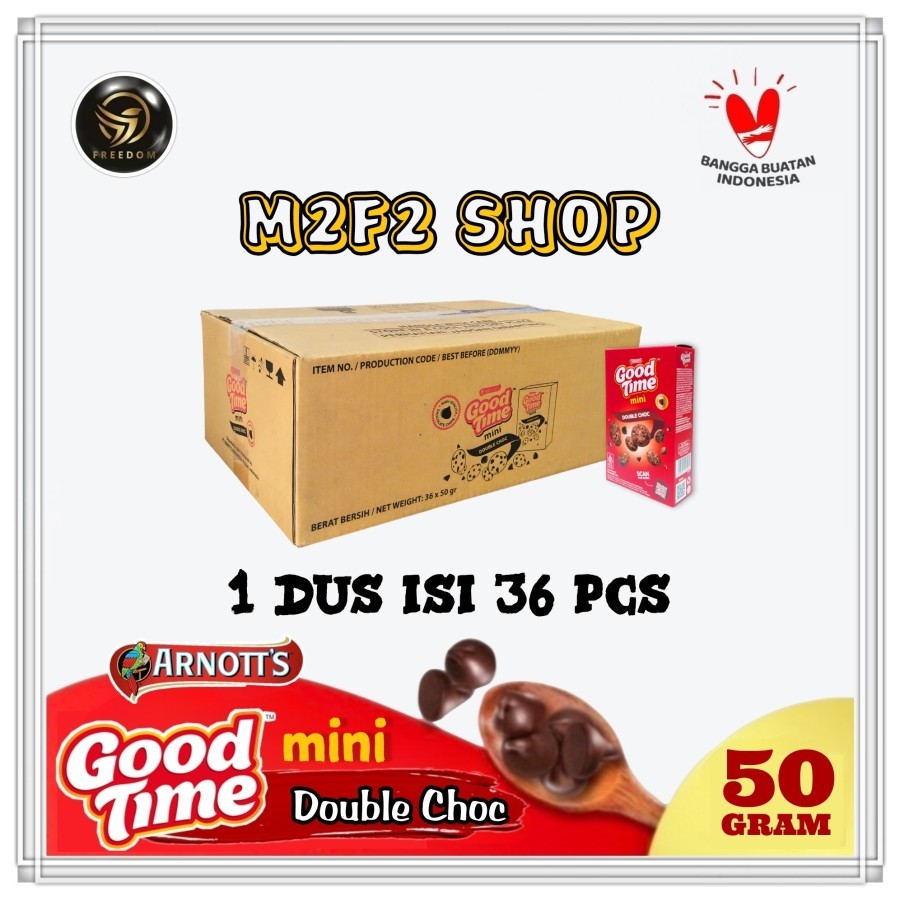 

Good Time MINI Double Choco Chips Cookies | Kukis Cokelat - 50 gr (Kemasan Karton)