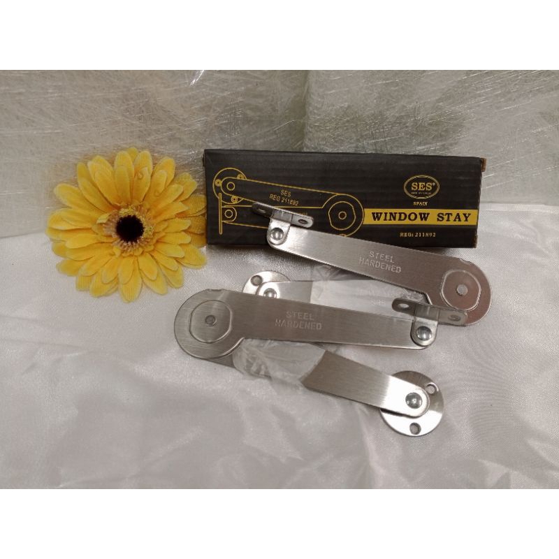 Engsel salon SES 9" Putih Chrome / Hak angin SES