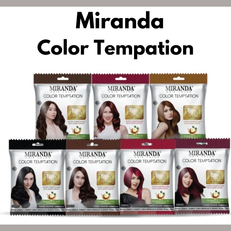 Miranda Hair Color Temptation SACHET 20ml / Pewarna Rambut SACHET