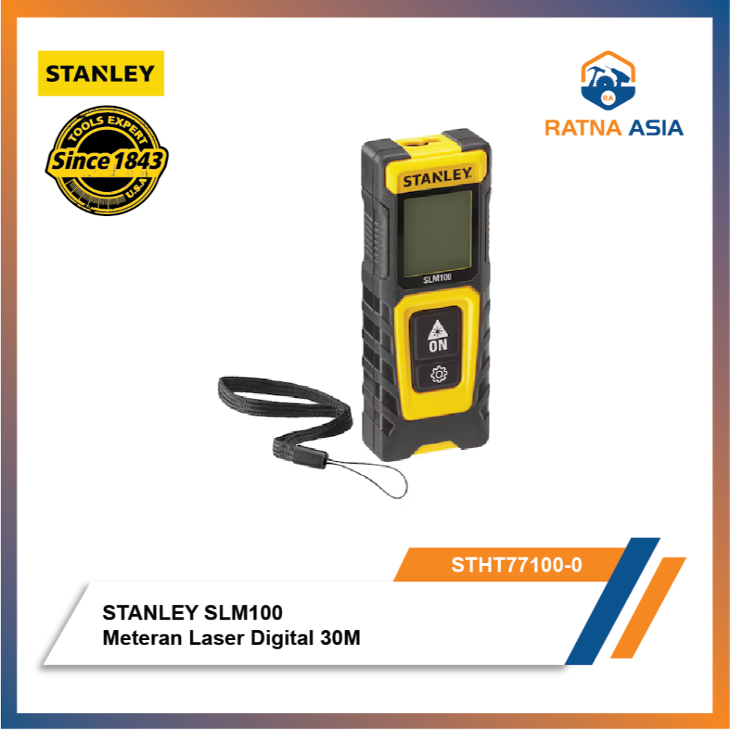 Stanley STHT77100 30M Laser Distance Measurer Meteran Laser Digital 30M