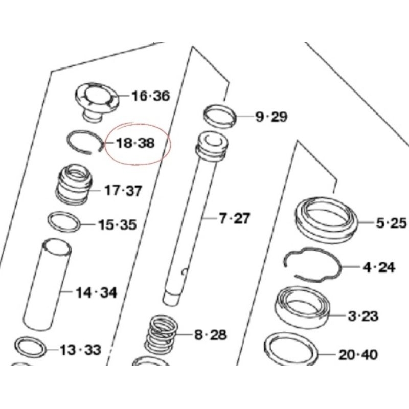 Ring Tutup As Shock Depan-Ring Stopper Suzuki GSX 150 Bandit Original SGP Terlaris