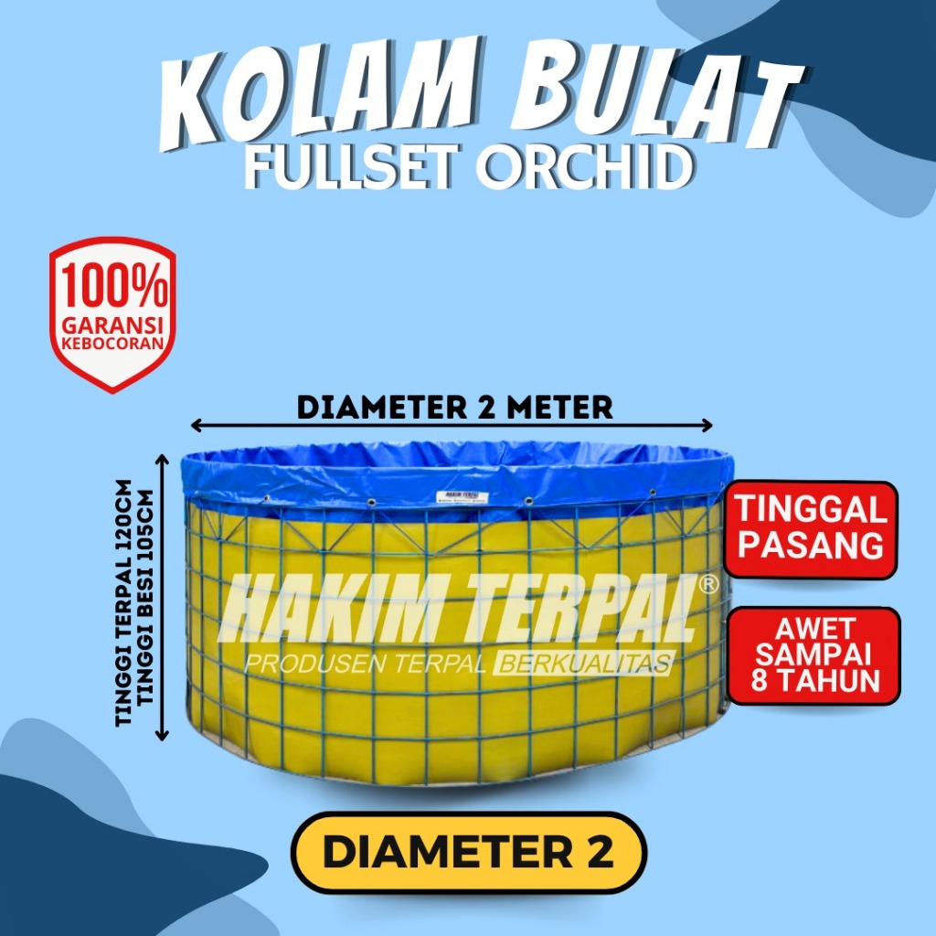 [FULLSET] KOLAM BULAT ORCHID SEMIKARET DIAMETER 2METER TINGGI 1METER
