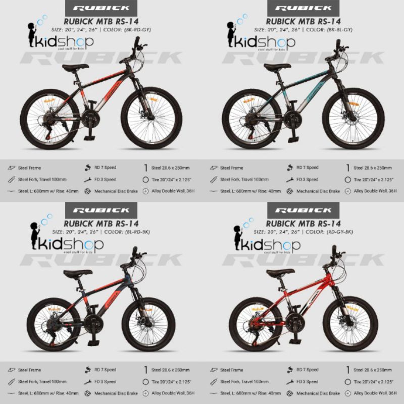 [KID] Sepeda Gunung MTB 20 Inch/ 24 Inch/ 26 Inch/ 27.5 Inch Remaja Dewasa Mountain Bike Adult Teen 
