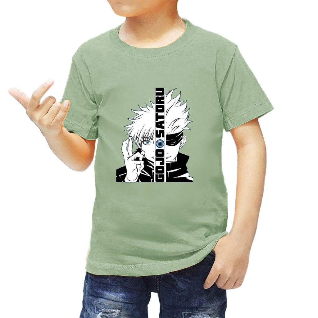kaos anak laki motif gojo satoru