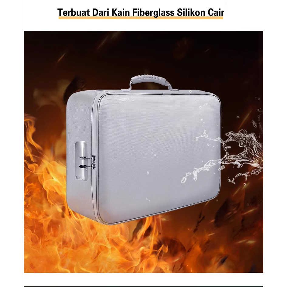 CARAT Tas penyimpanan dokumen tahan api dan rak dokumen folder dua bagian