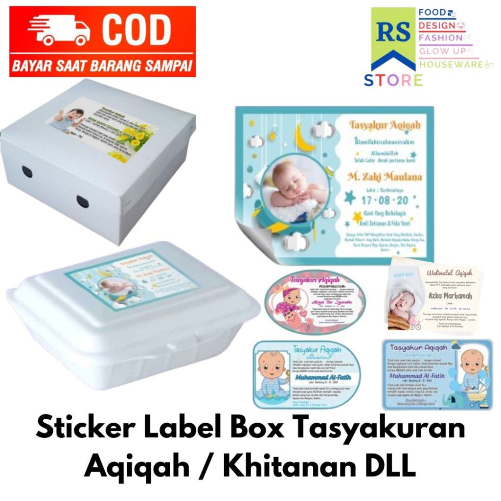 

cetak kartu stiker tasyakuran aqiqah custom stiker tasyakuran aqiqah / stiker label syukuran aqiqah kelahiran anak / sticker syukuran aqiqah / stiker label aqiqah / tasyakuran kelahiran / khitanan / hajatan / stiker tumpeng mini / cetak label aqiqah