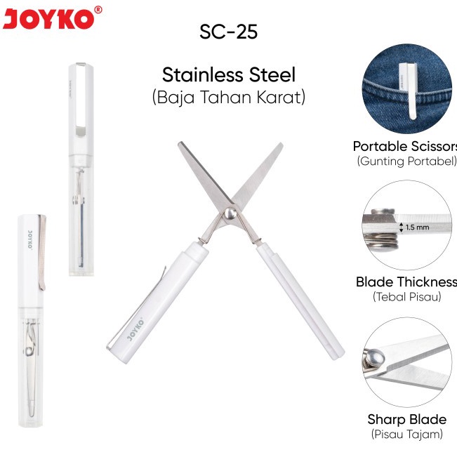 

Harga Promo Gunting Portable Scissors Joyko SC25
