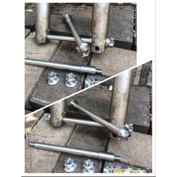 as roda depan stenlish shok depan ninja/AS RODA DEPAN NINJA STAINLESS MUR MOTIF LAMA