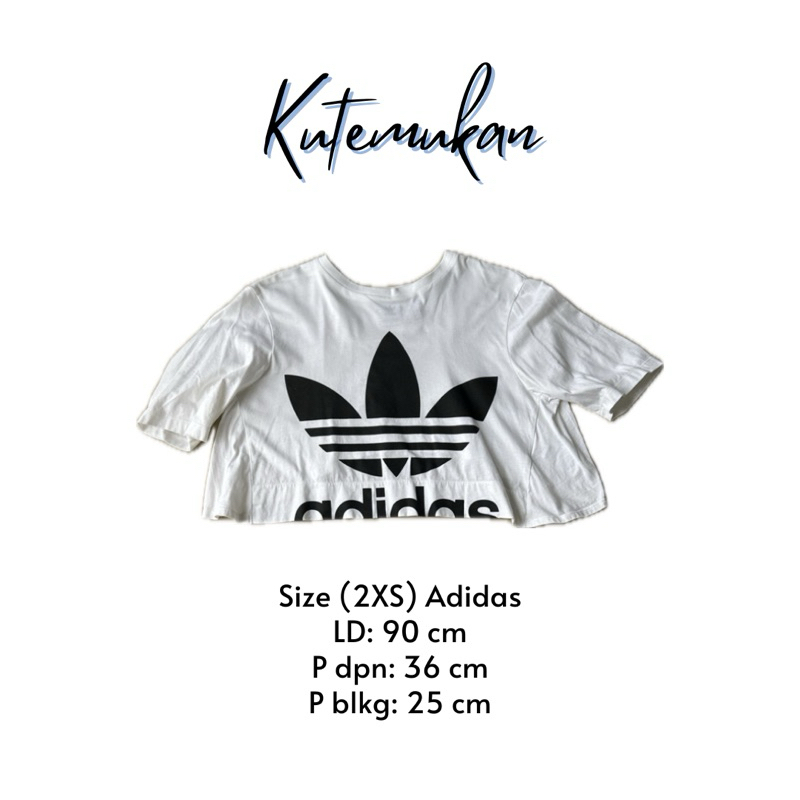 Kaos crop wanita ADIDAS preloved