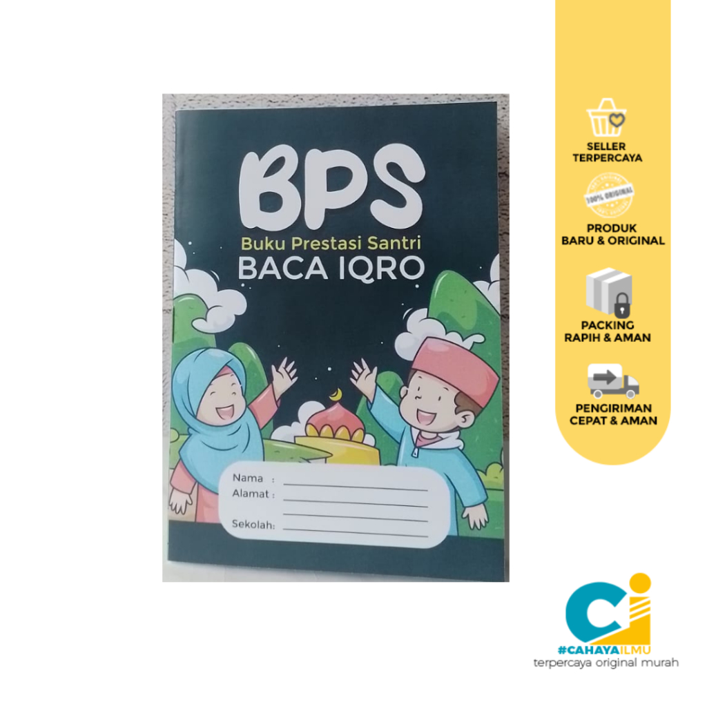 BPS IQRO / IQRA' 1 Buku Prestasi Iqro / Iqra Santri Mengaji Al Qur an Anak TKA/TPA/TKQ/TPQ/RA