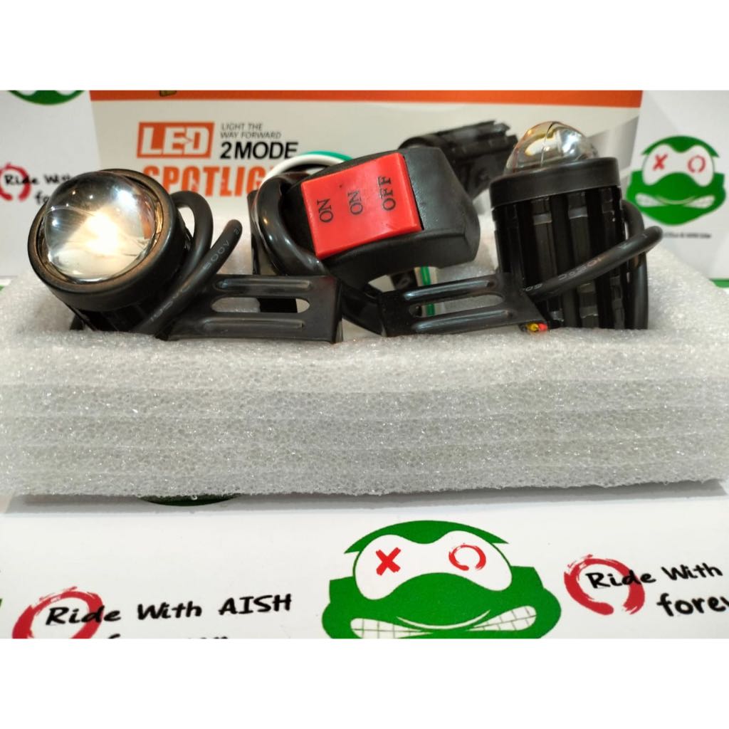 lampu led motor mobil sorot LED Spotlight  Mini 2 warna ( Putih Kuning ) D2