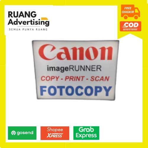 [BISA COD][BISA GOSEND] [SATU HARI JADI] NEON BOX FOTOCOPY CANON | NEON BOX AKRILIK 2 SISI | PLANG F
