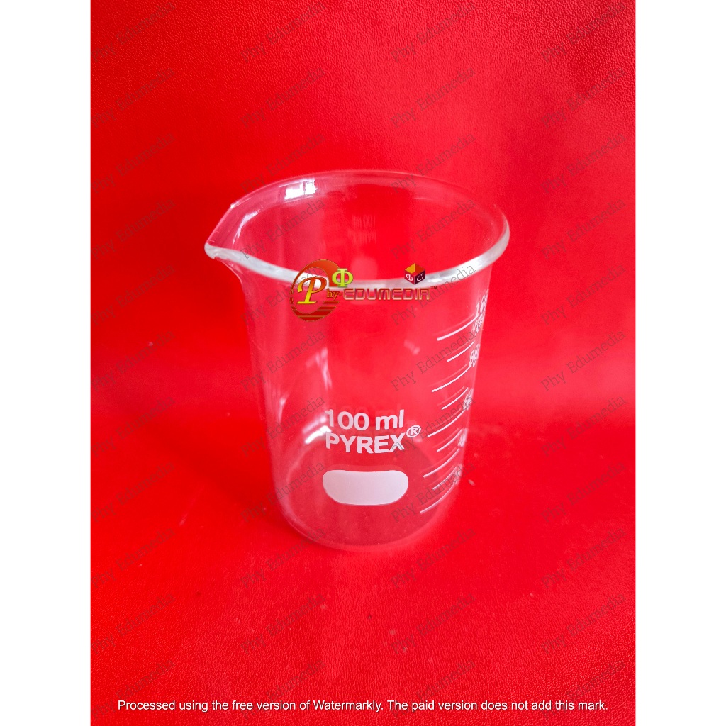 Beaker / Beaker 100ml PYREX / Beaker Glass 100ml / Gelas Kimia 100ml PYREX