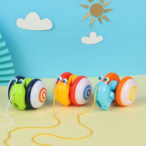 [ BISA COD ] LOVELY SNAIL (Robot Siput Goyang Mainan Anak Bayi Bekicot Tarik Jalan Musik Lampu LED M