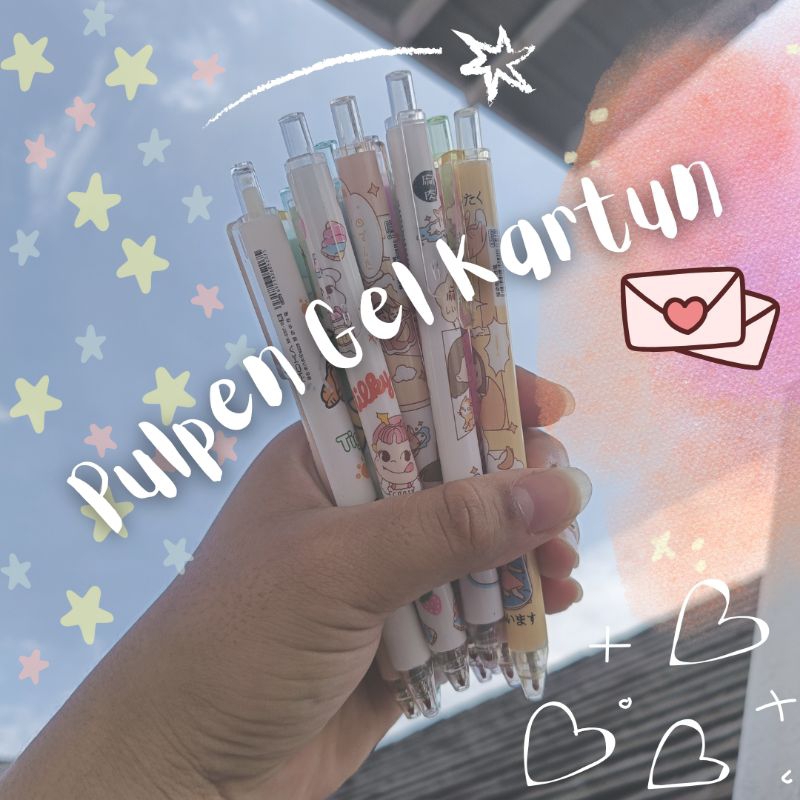 

(1PCS/5PCS) PULPEN GEL KARAKTER KARTUN / PENA GEL MEKANIK