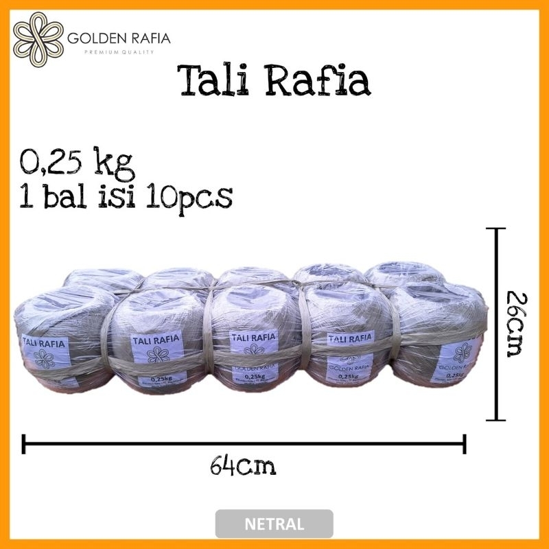 

Tali Rafia GOLDEN RAFIA 1 Ball isi 10 pcs 0.25 KG total 2.5 KG
