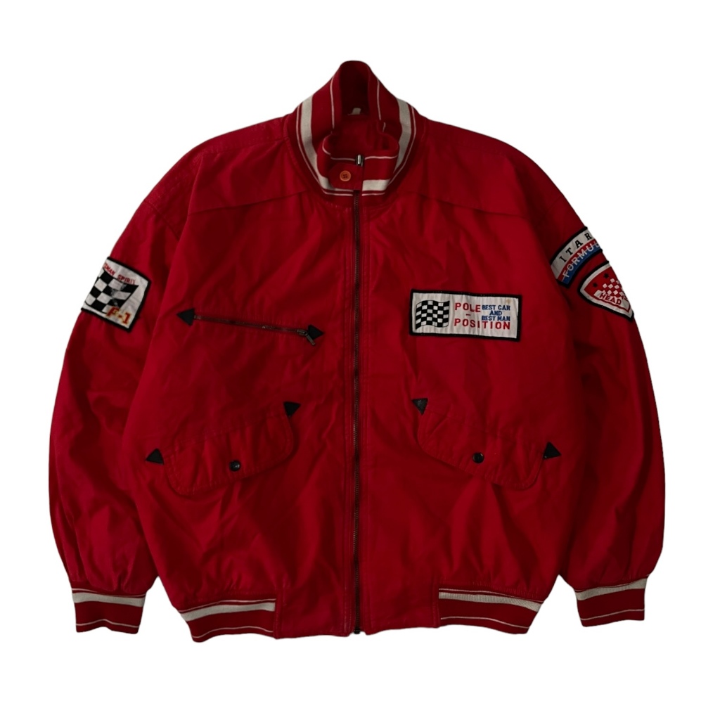 Vintage Formula 1 Pole Position Bomber Racing Jacket