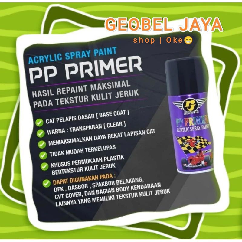 Cat PP Primer RJ London 300cc RJ pilox Pilox Dasar Cat Dasar Cat Kulit Jeruk Cat Duco 300 cc