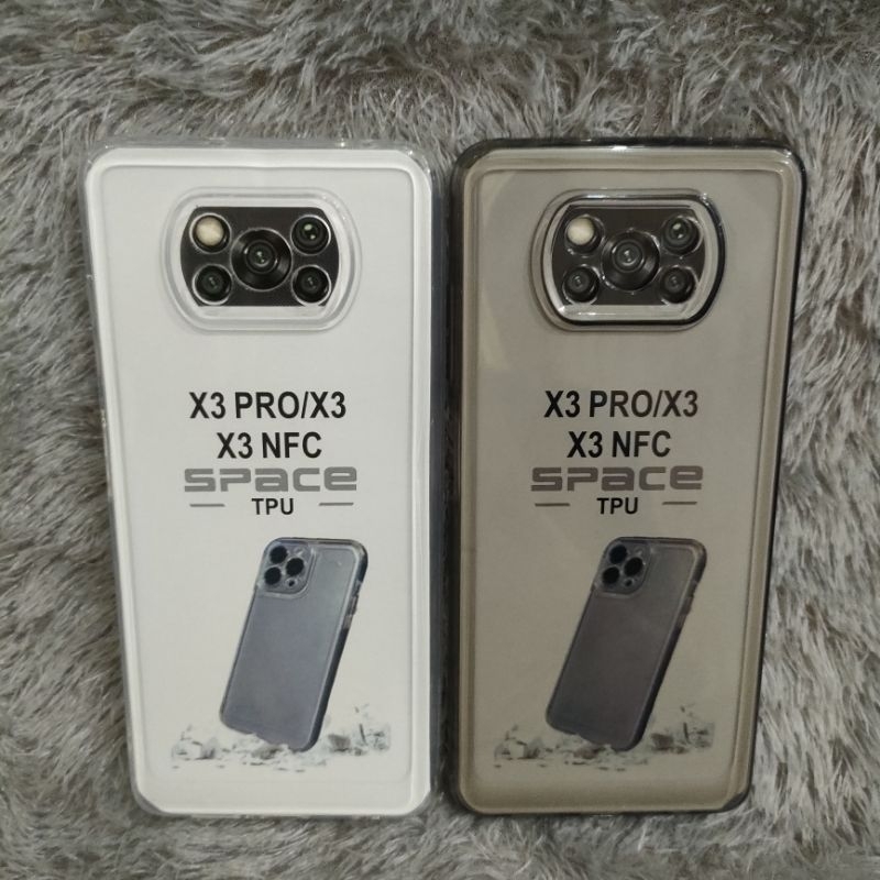 Softcase Casing PCOC 3X PRO/3X/3X NFC  Silikon Casing Bening Transparan TPU Sepase Pelindung Belakan