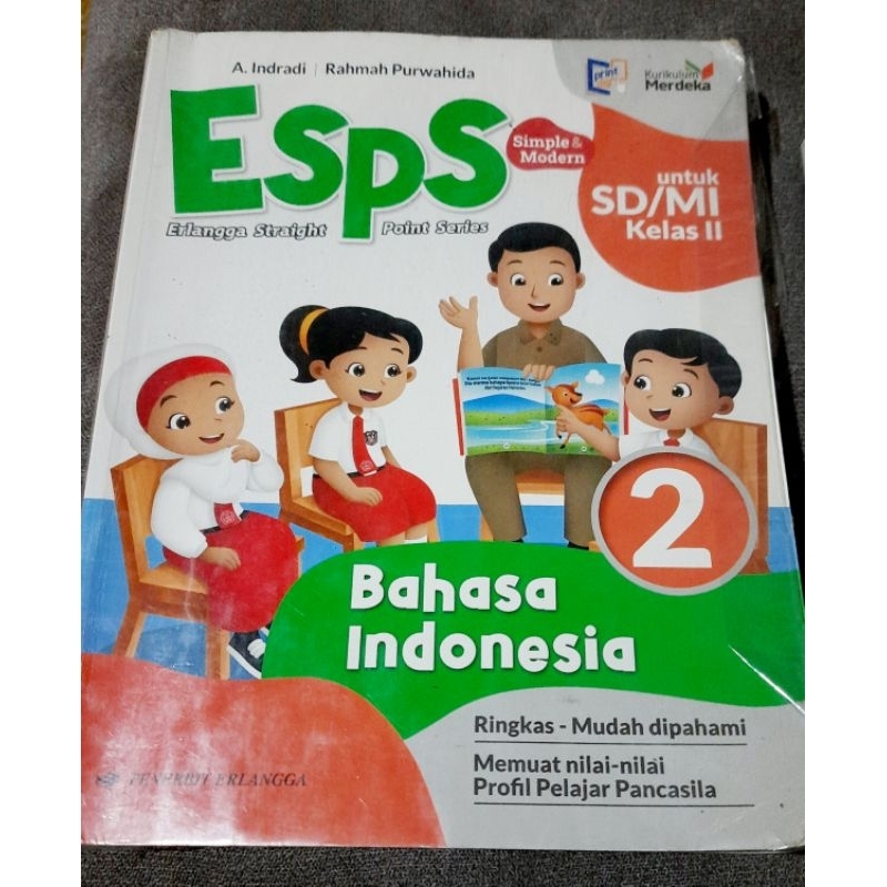 

buku bahasa indonesia erlangga kurikulum merdeka kelas 2(bekas)