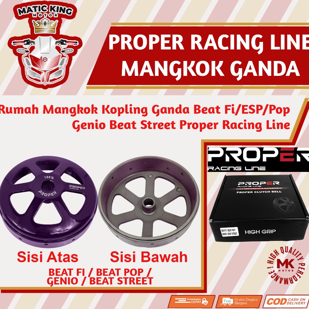 KODE B73J Mangkok Rumah Kampas Ganda Kopling Beat Vario Genio Scoopy 11 Fi eSP Deluxe POP Street K16