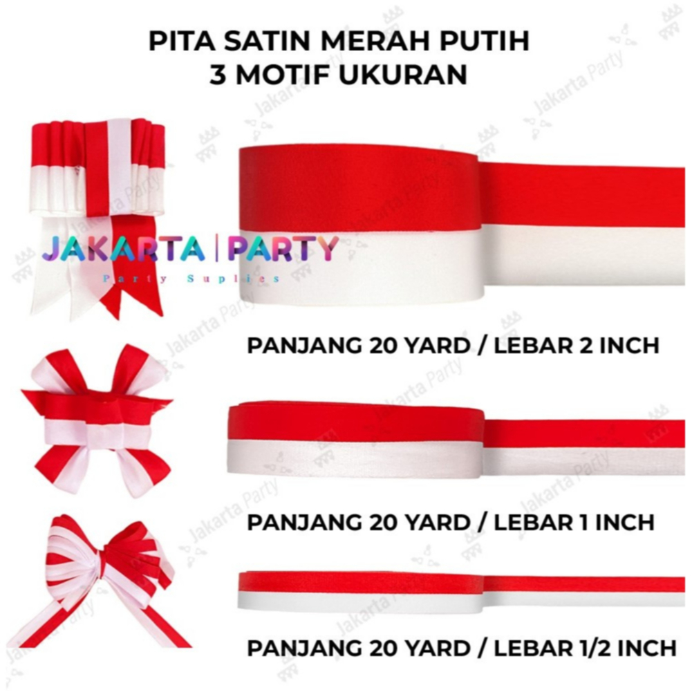 

Pita Satin Merah Putih / Pita Merah Putih / Pita Satin Dirgahayu RI