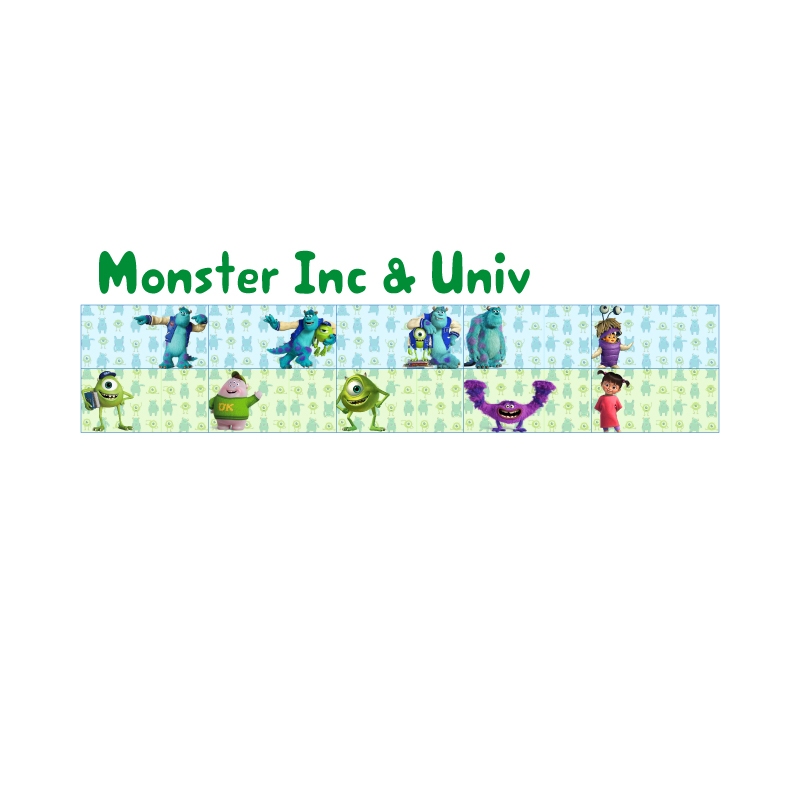 

sticker nama waterproof monster inc
